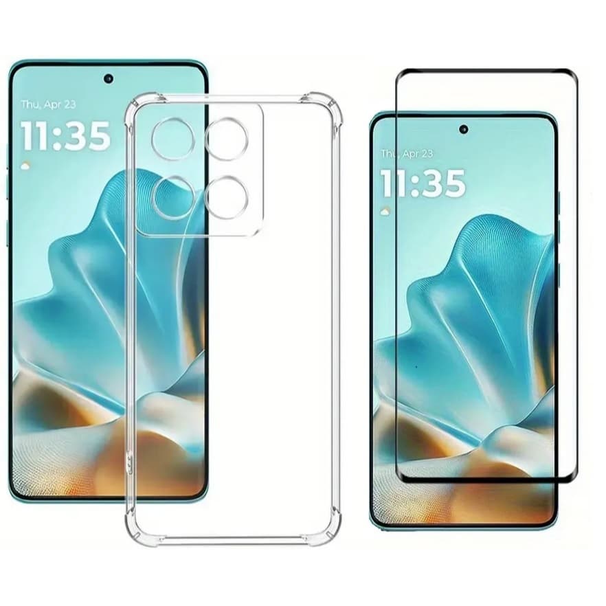 Capa Capinha Anti Impacto e Película Cerâmica Para Motorola Edge 60 60 Fusion 60 Pro 5G