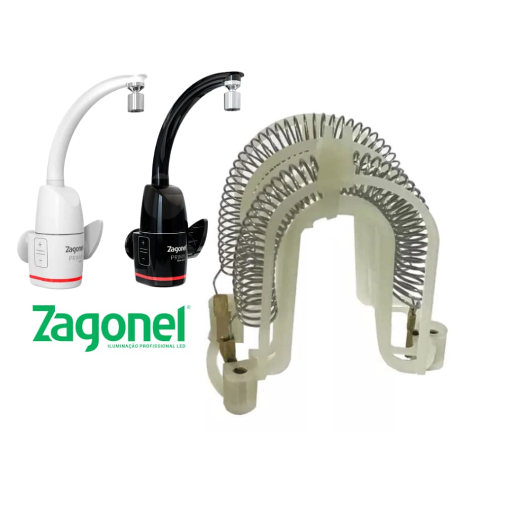 Resistência Torneira Zagonel Prima Preta ou Branca 5500W 220V  Original Genuina