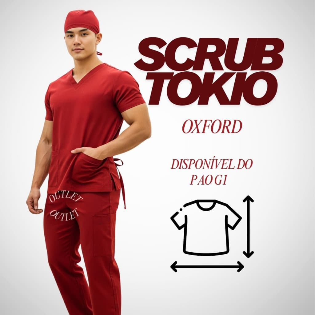 Privativo Enfermeiro Técnico Masculino Oxfordine Scrub-tokio