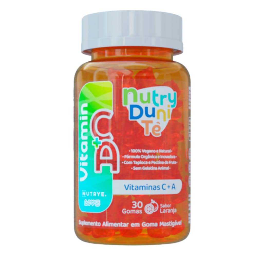 Gummy Kids Vitamina C Goma Vitamina A Criança 30 Gummies Sabor Laranja