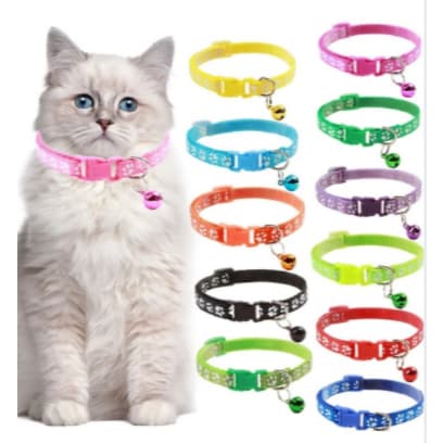 Coleiras De Pelúcia Ajustáveis Universais Para Cães E Gatos Com Sinos