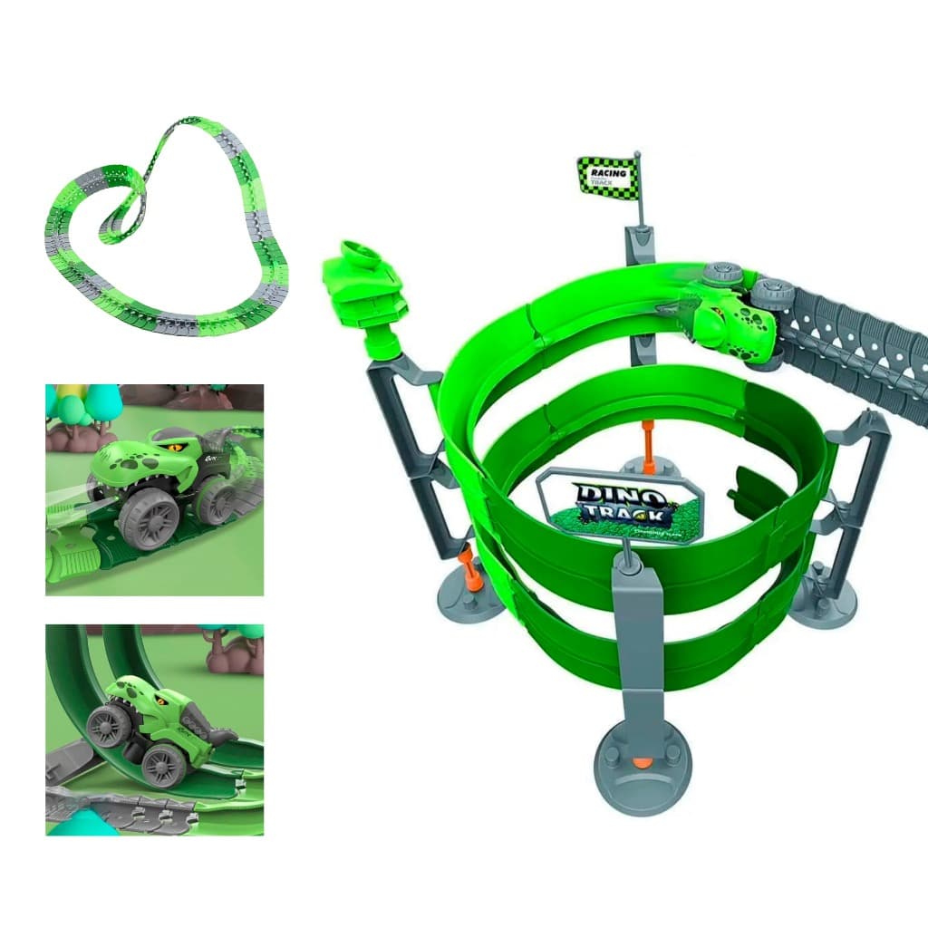 Pista Dino Track com Carrinho Brinquedo Infantil Educativo 3+ Anos | Promoção + Frete Grátis