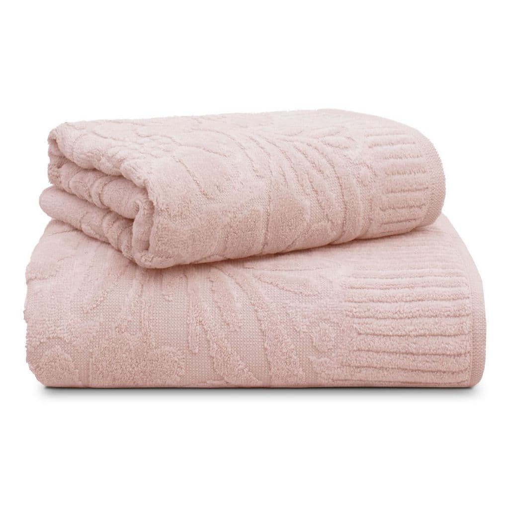 Kit Toalha Velvet Flower Appel – 1 Banho + 1 Rosto, Fio Retorcido 100% Algodão, Floral Luxo