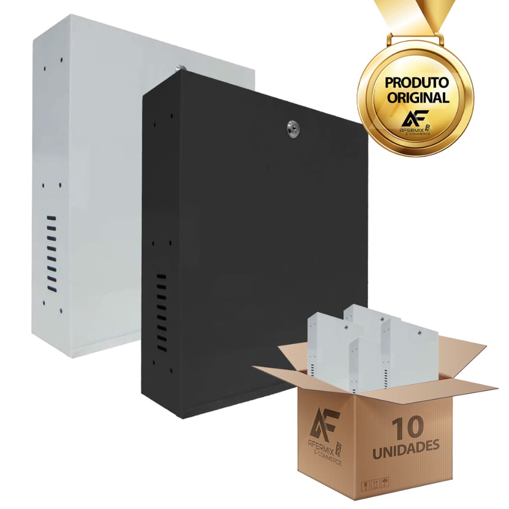 Kit 10 Rack Caixa Metálica Vertical Para DVR Organização CFTV