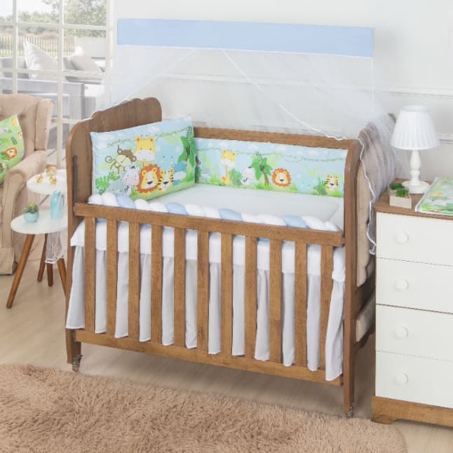 Kit Berço 10 Peças Trança para Bebe Menino