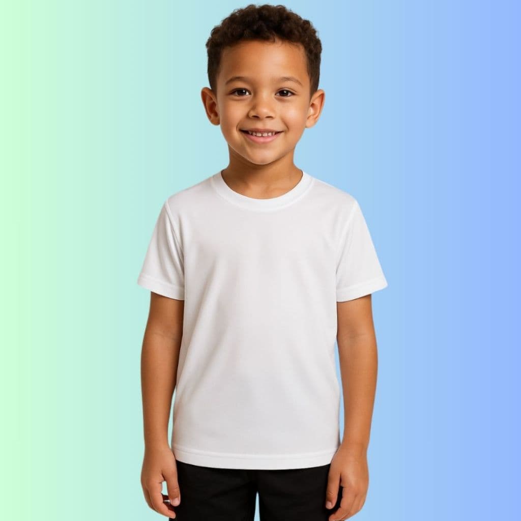 Camiseta Dry Fit UV Infantil Manga Curta Básica