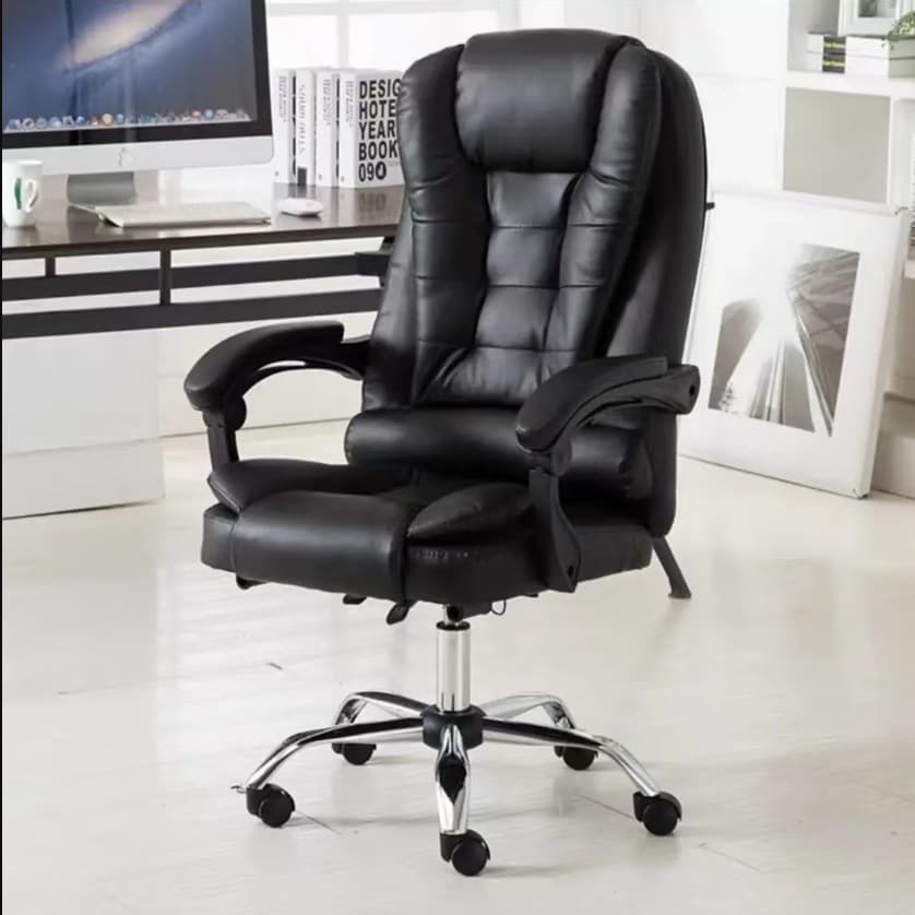 Cadeira de Escritório em Couro Ergonômica Premium para Presidente Executivo-LBY