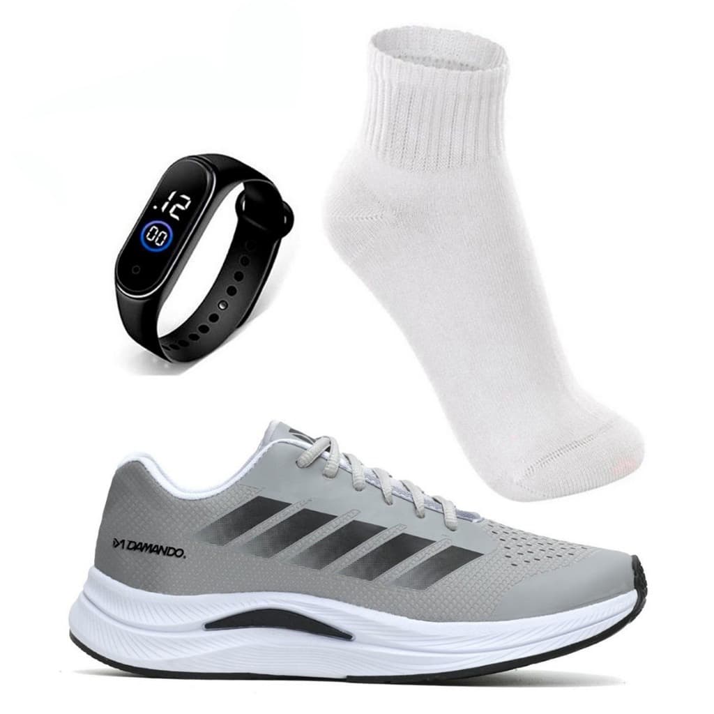 Tenis Masculino Leve Para Academia Caminhada Corrida +Rel+Meia