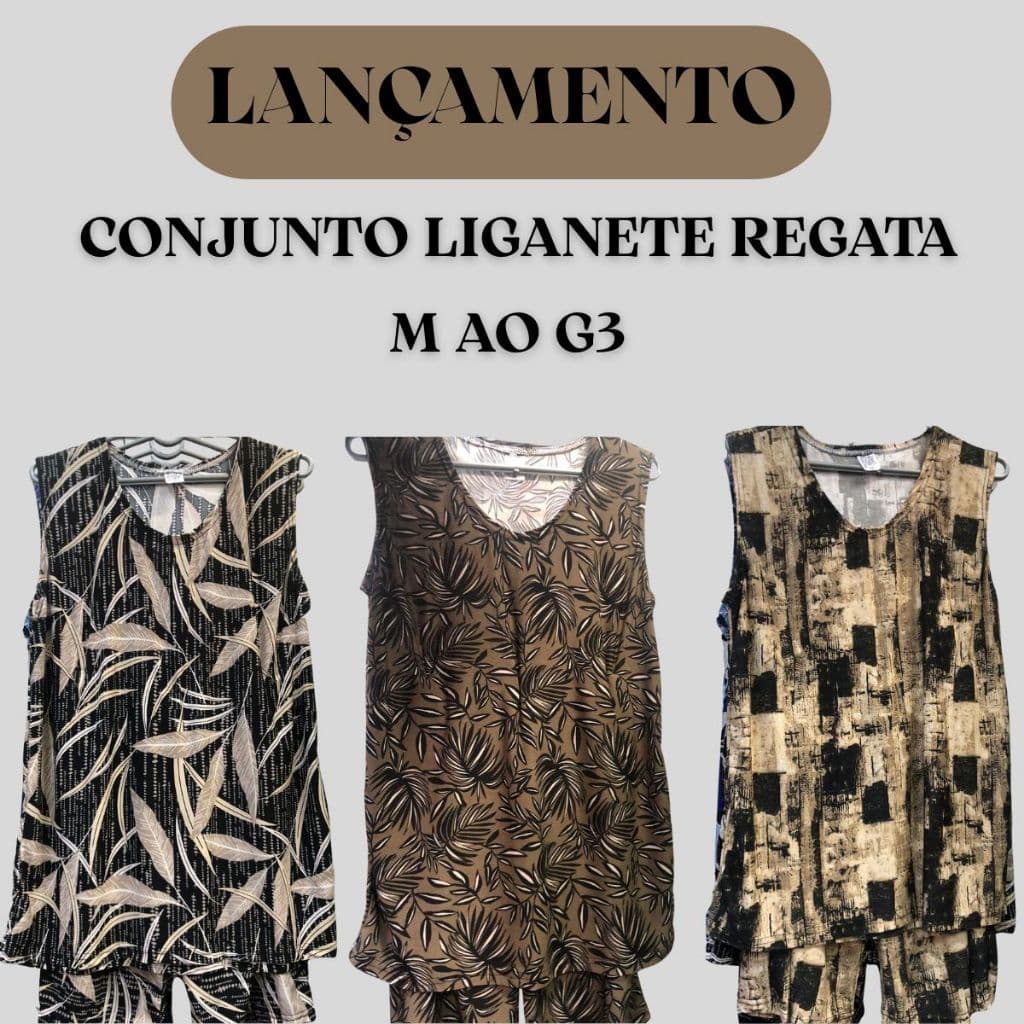 Conjunto Feminino Senhora em Liganete Regata