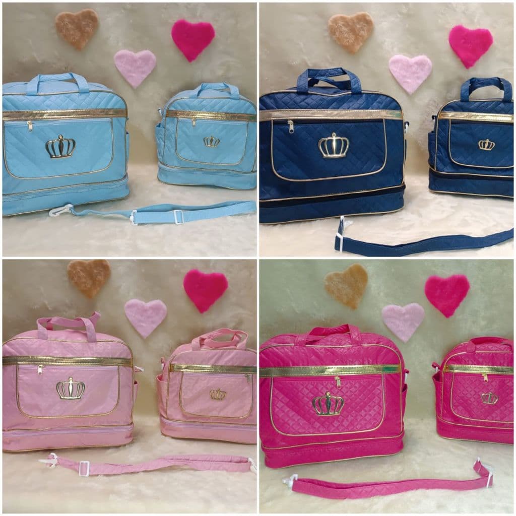 Kit Bolsa Maternidade ,Menino Menina com 2 Bolsas