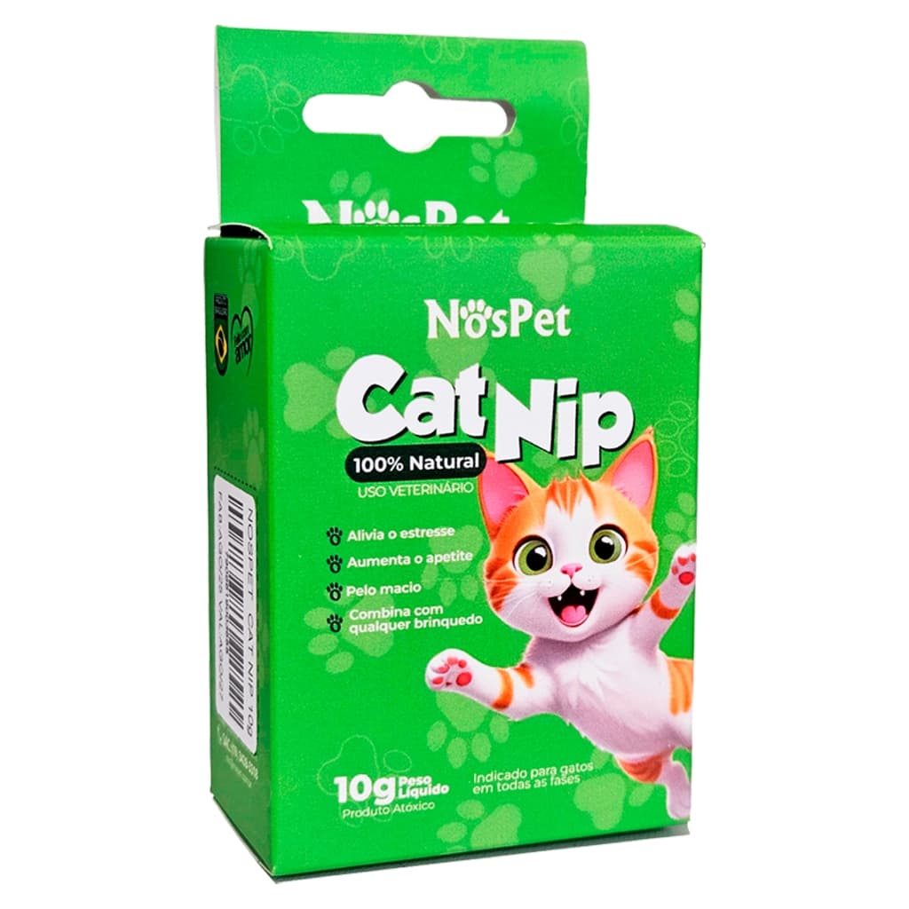 Catnip Erva do Gato Desidratada Nospet 100% natural 10Gr