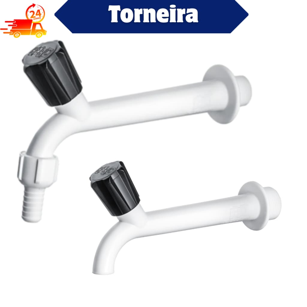 Torneira tanque parede 10cm ou 15cm 1/2 de rosca com e sem bico