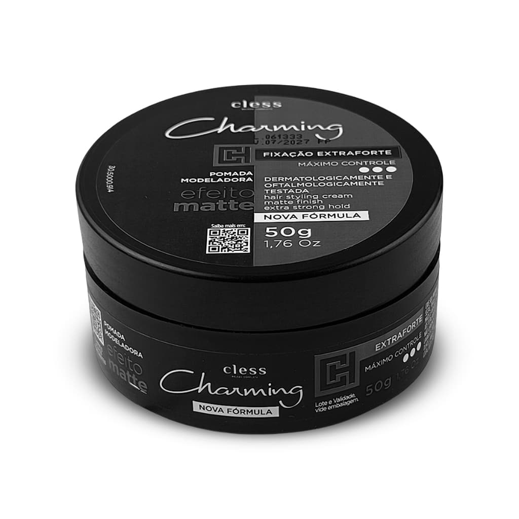 Pomada Modeladora Cless Charming Extra Forte Efeito Matte-50g