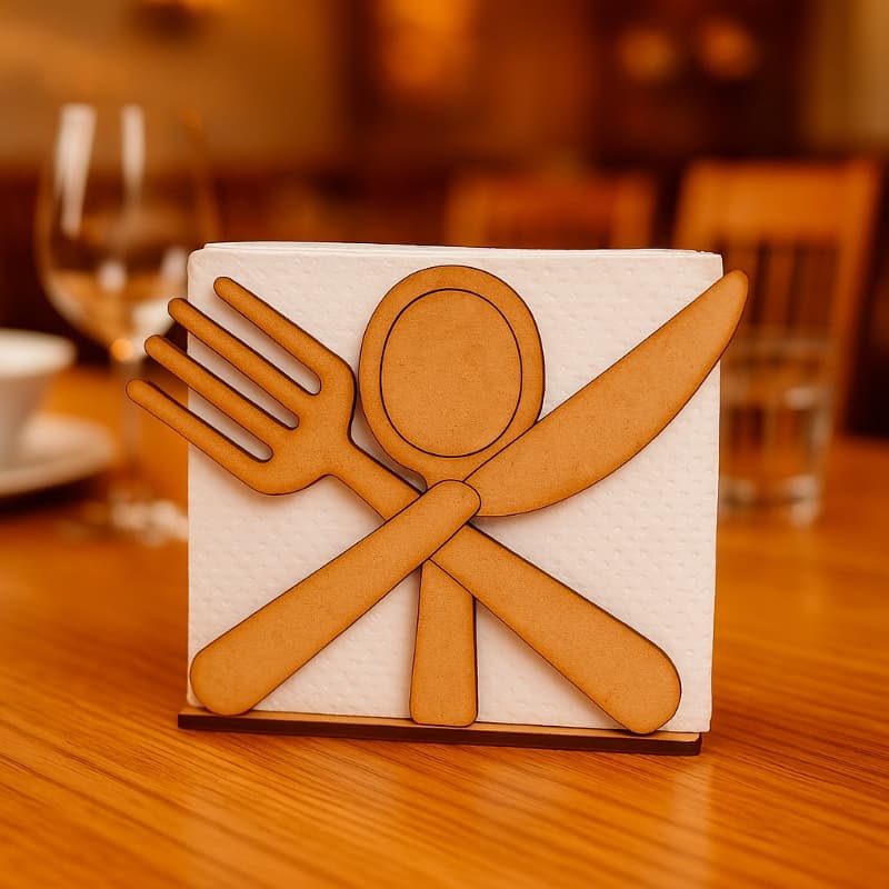Porta Guardanapos Talheres MDF Bar Restaurante Eventos Lembrancinhas Chá de Cozinha