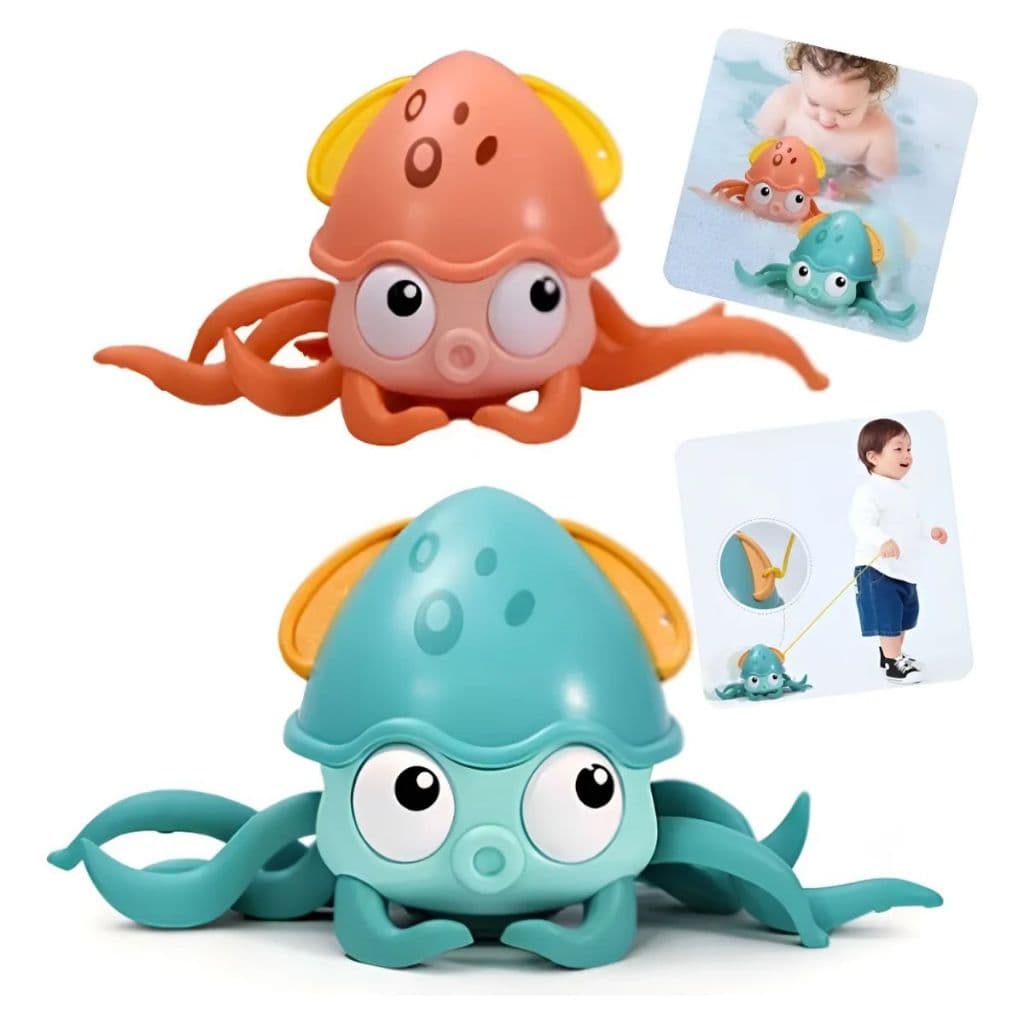 Brinquedo Polvo Interativo Infantil Movimentos Realistas Na Água e No Chão Educativo Diversao