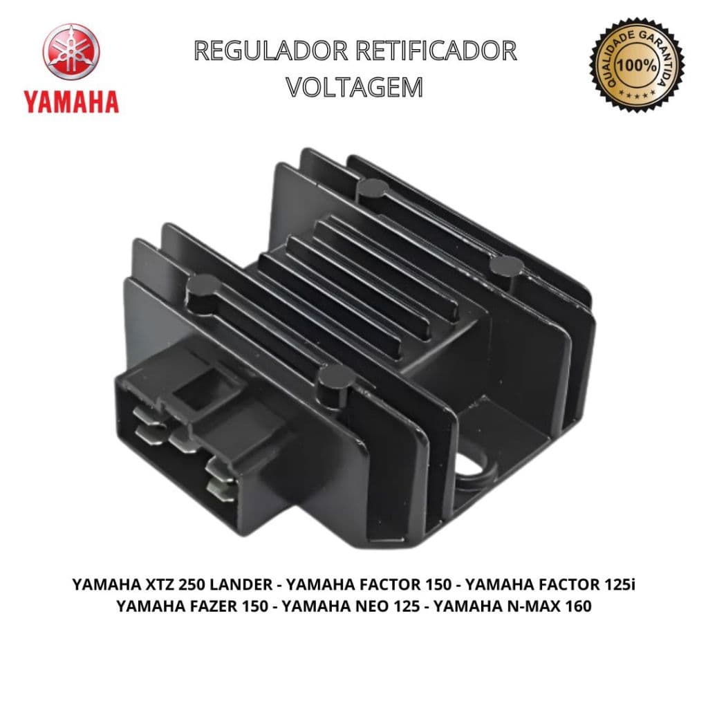 Regulador Retificador Voltagem Fazer 150 2016/23 Factor 125i Factor 150 Neo 125 UBS Nmax 160 5 Pinos