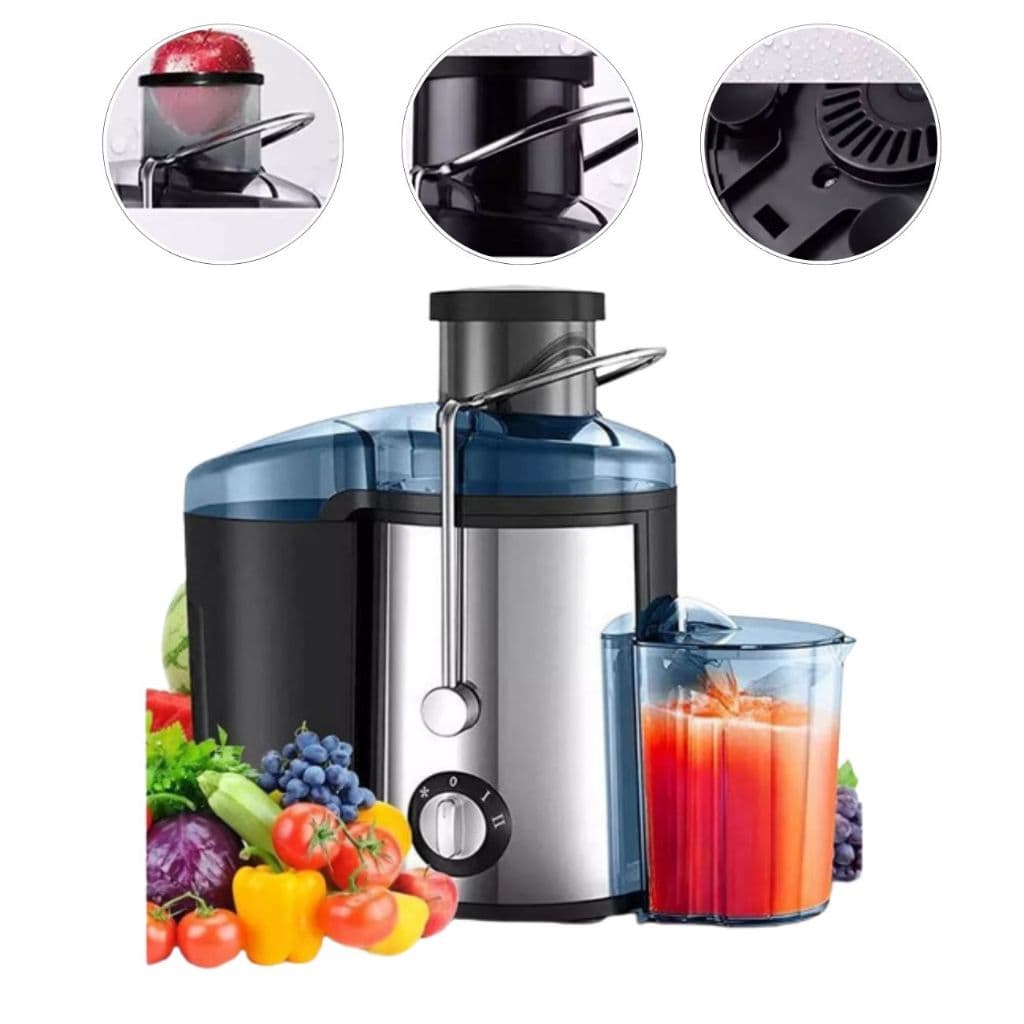 Extrator Centrífuga Espremedor de Alimentos Elétrico 1500w Inox Juicer para Sucos Frutas 110v 220v
