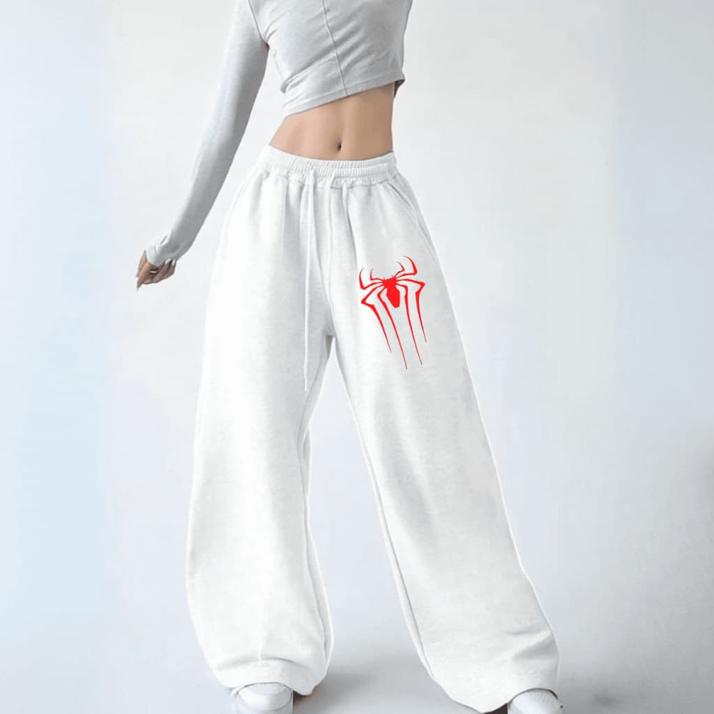 Moletom Calça Casual Confortável Streetwear Algodão Tecido Premium Estilosa Aranha Vermelha