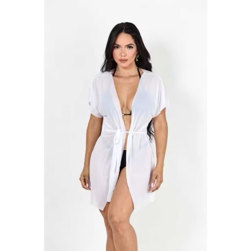 Kimono Saida De Praia Curto Verão Linda Fashion Top Praia Foto 2025