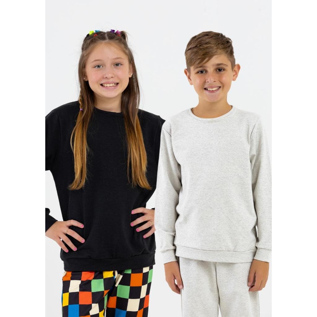 Kit 2 Casacos Infantil Moletom sem pelúcia com Elastano Unissex Menino Menina Meia Estação 2 ao 16