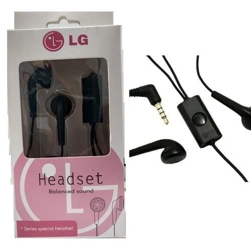 Fone de Ouvido LG com Microfone Stereo Original Preto