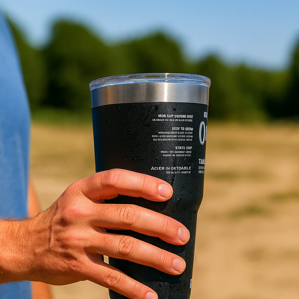 Copo Térmico Com Tampa 16 Horas Thumbler 900ml Verão Gelo Calor Carro Variado