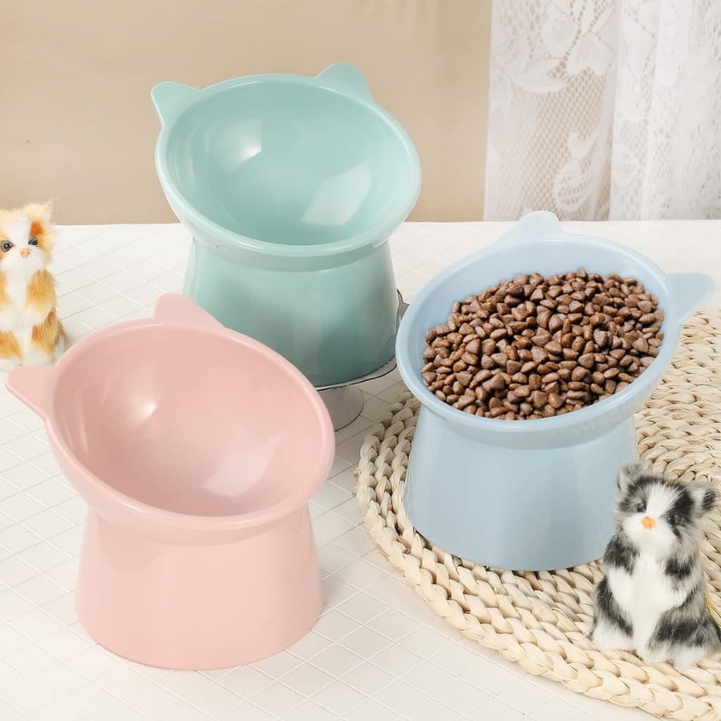 Comedouro Bebedouro Elevado Gatos Ergonômico Postura Correta
