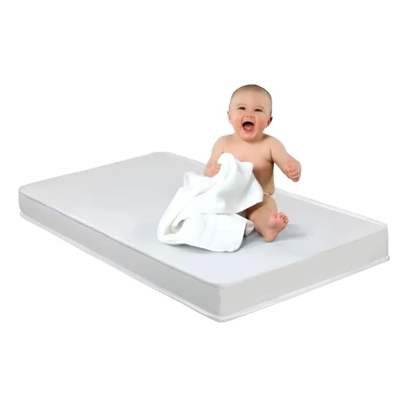 Colchão De Berço Impermeável 130x0,70 D18 Cor Branco - Libélula Moveis