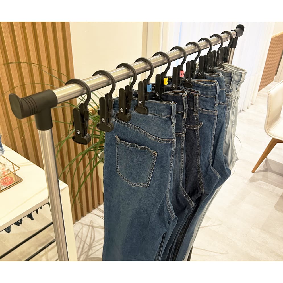 Gancho Prendedor Multiuso para Roupas - 2052 Preto - 100 peças