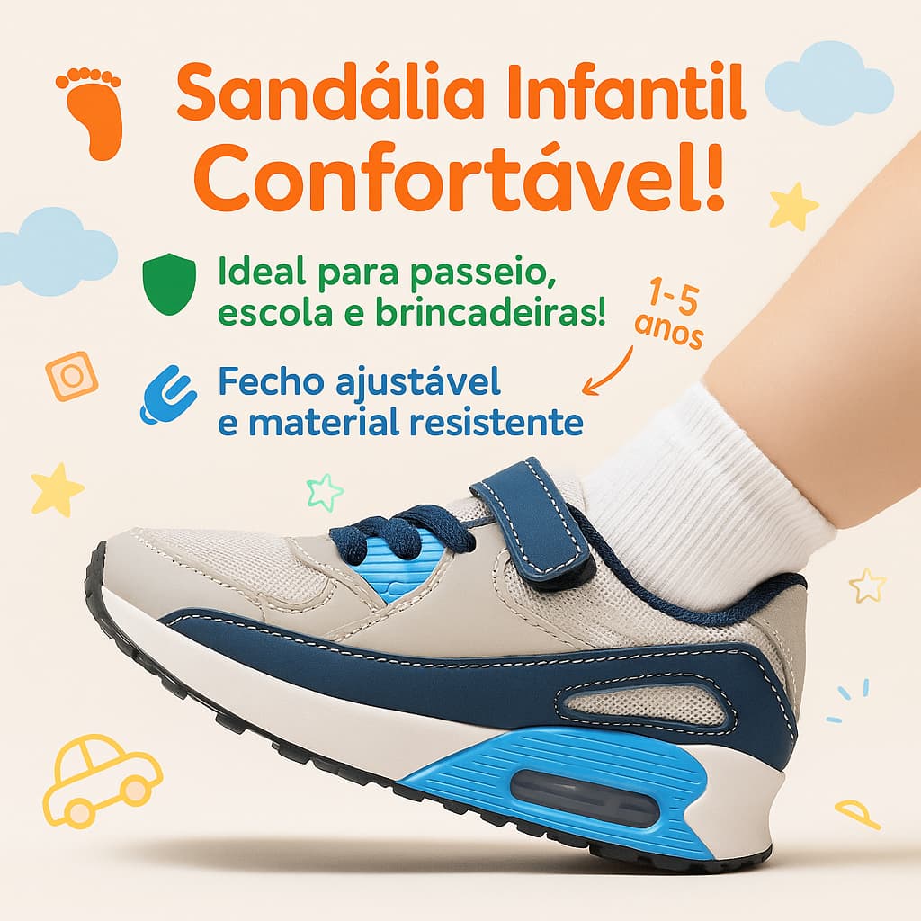 Tênis Masculino Max Infantil – Conforto, Durabilidade e Estilo para os Pequenos!