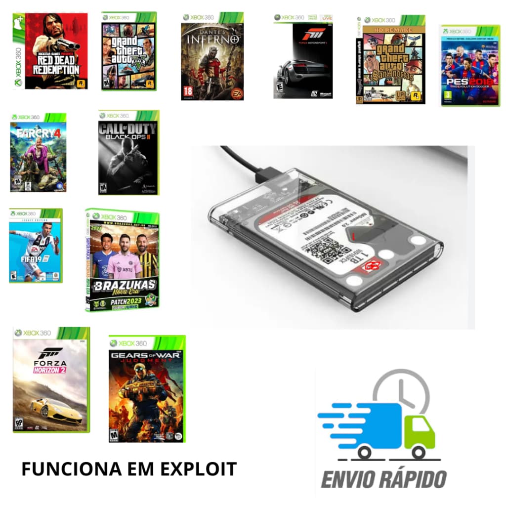HD 500 GB externo Para Xbox 360 RGH / Exploit