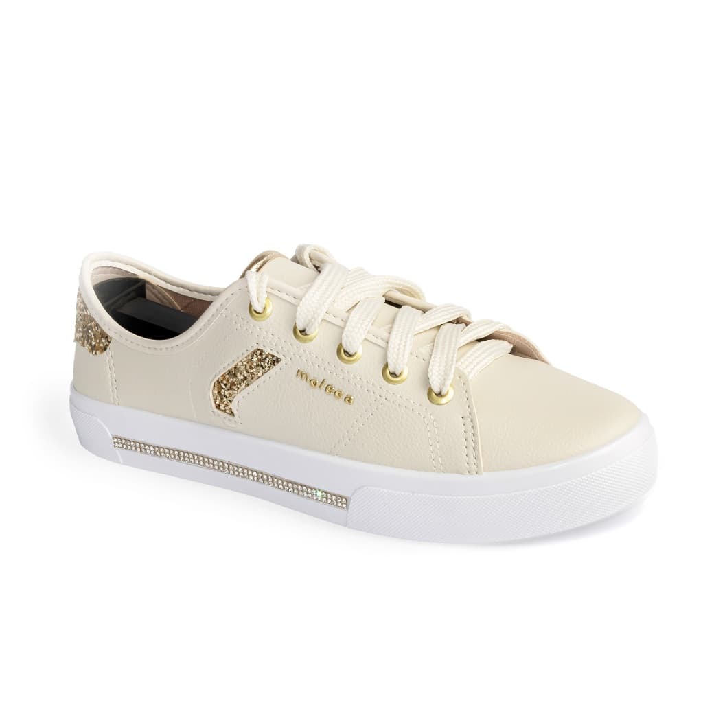 Tênis Moleca Feminino Estilo Casual Confortável 5667-646 Dourado
