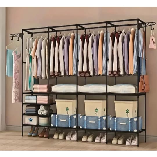 Roupeiro Guarda Roupa Portatil Cabineiro Arara Para Roupa Sapateira Organizador Multiuso Armário