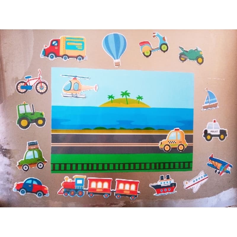 Meios de transporte de imã 2 (com painel grande) , brinquedo de manta magnética