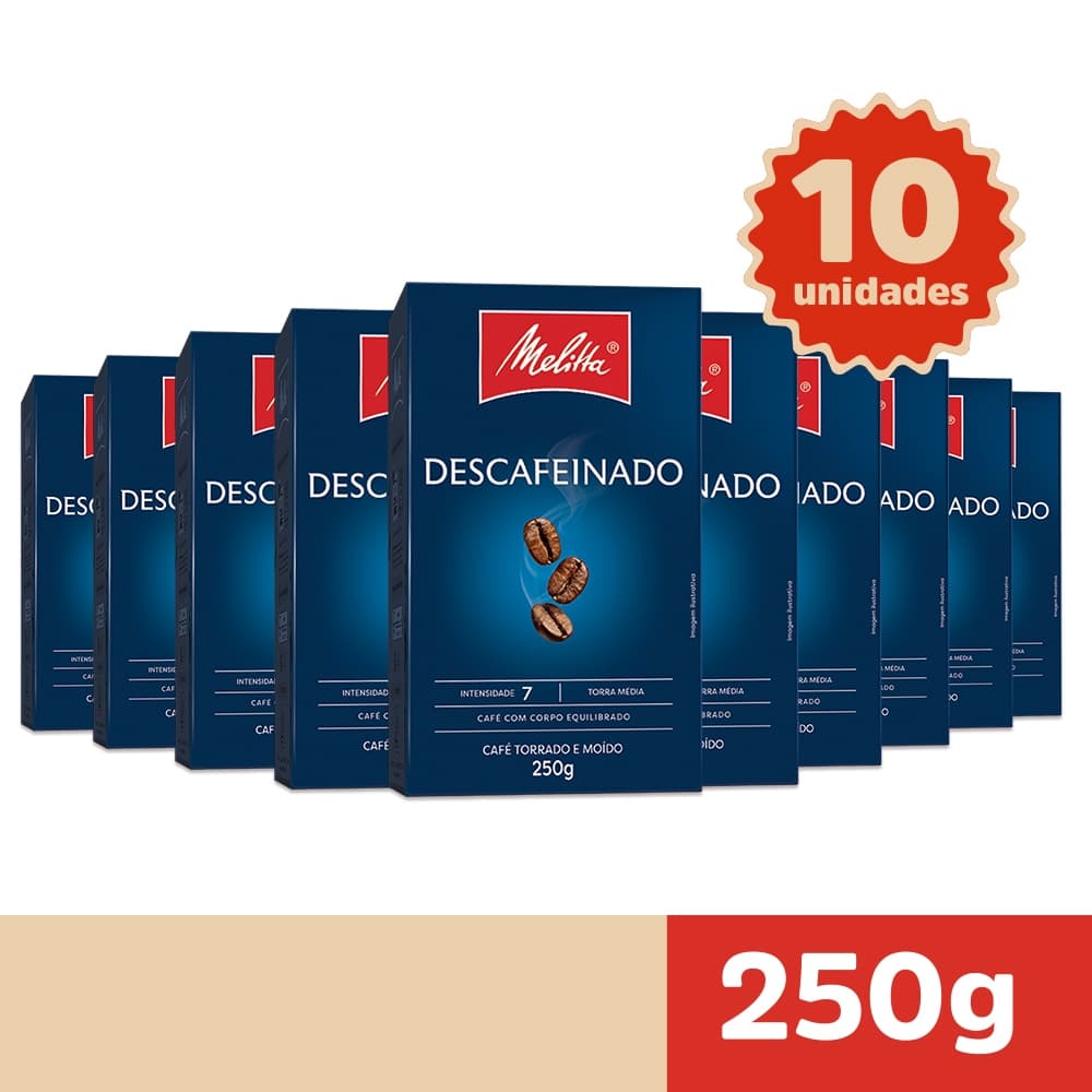 Kit Café Melitta Descafeinado - 10 Unidades 250g