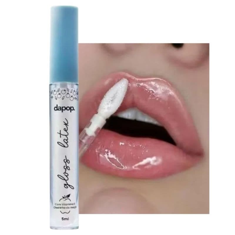 Gloss Incolor Efeito Molhado Hidratante C/ Vitamina E Dapop Maquiagem feminina Batom Líquido Lipgloss