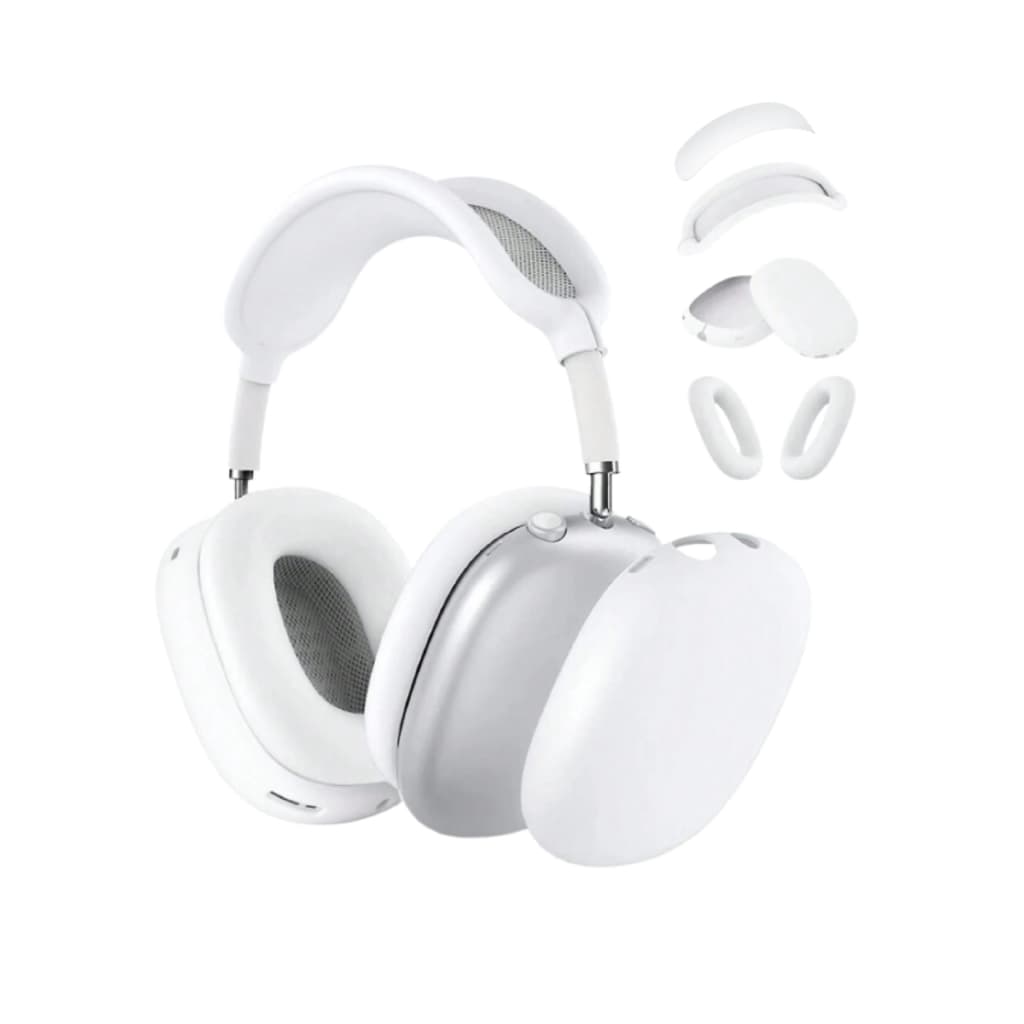 Capa Nerdcase para AirPods Max, Silicone Macio, Branco