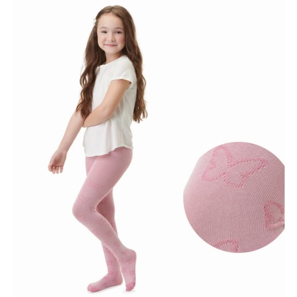 Meia Calça Infantil Menina Inverno Frio Borboleta