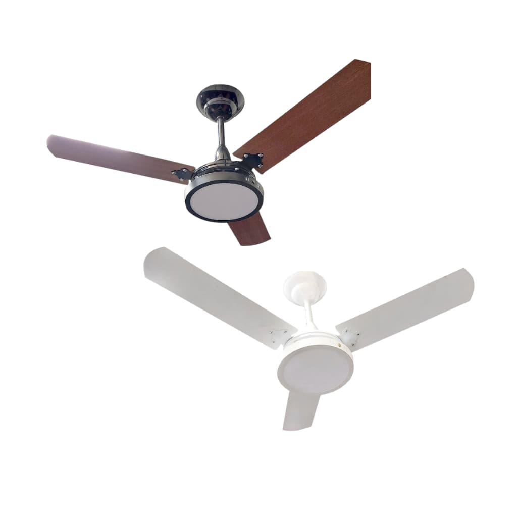 Ventilador De Teto Eco Led Eficivent  ECOLED Com LED LUMINARIA 3 Pás Cores Branco ou preto/mogno