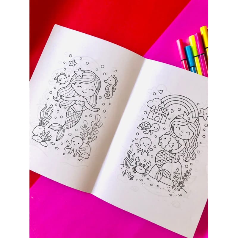 livro de colorir tema sereia baby-livro de colorir personalizado-livro de colorir para lembrancinha-livro de colorir