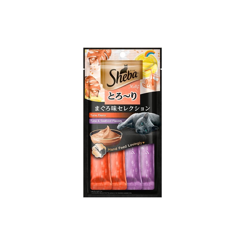 Snack Sheba Cremoso Churu para Gatos 4 Unidades Stix Petisco Para Gatos