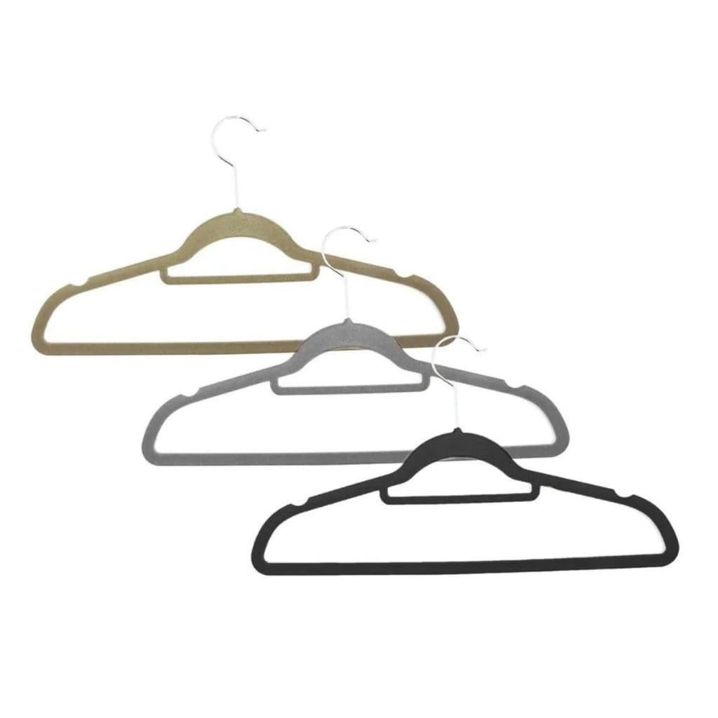 Kit 12 Cabides Aveludados Antideslizante Slim Ultra Fino