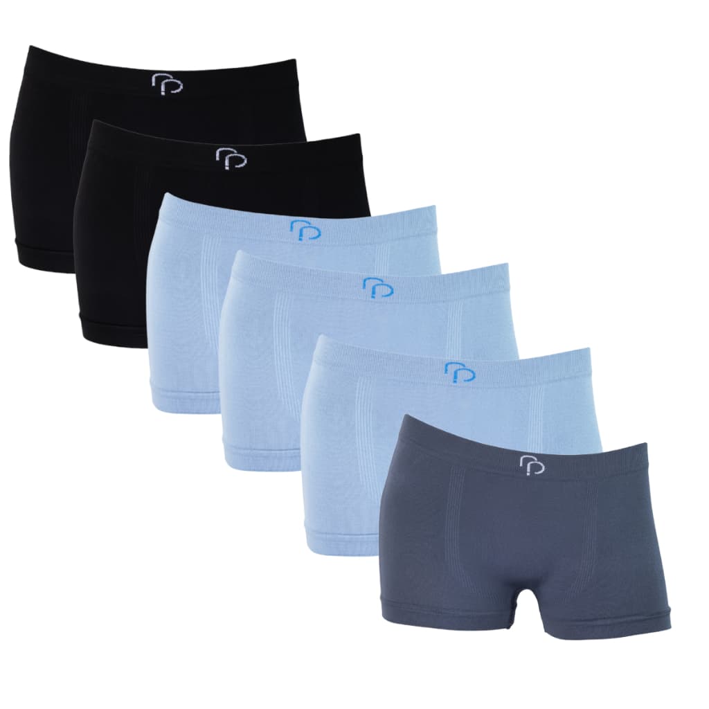 Kit 6 RP Cuecas Infantil Masculina Lisa Seamless Elastano