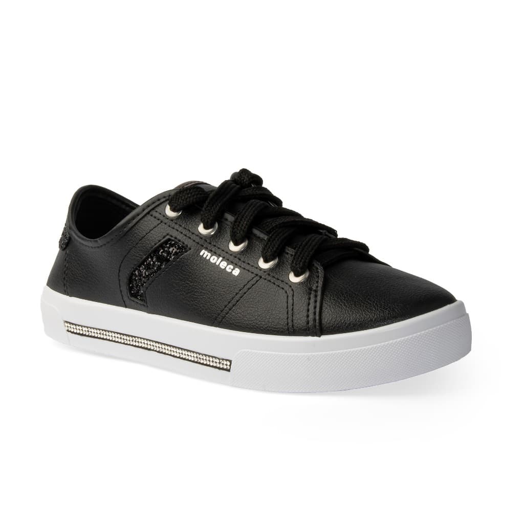 Tênis Moleca Feminino Estilo Casual Confortável 5667-646 Preto