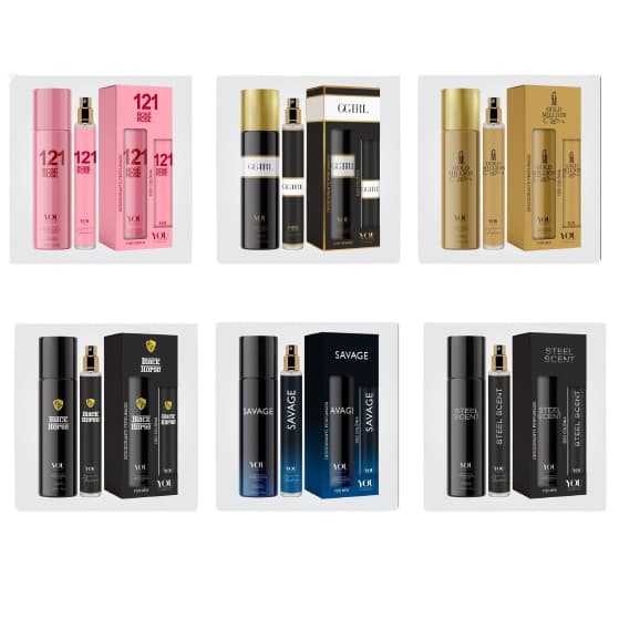 Kit 06 Perfume You + 06 Desodorante perfumado Feminino/Masculino