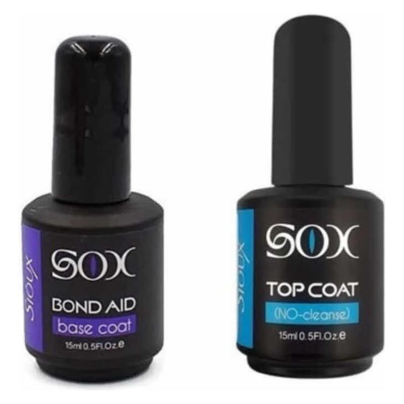 Kit Sioux Base Coat + Top Coat Preparadores Unhas Gel- D&z