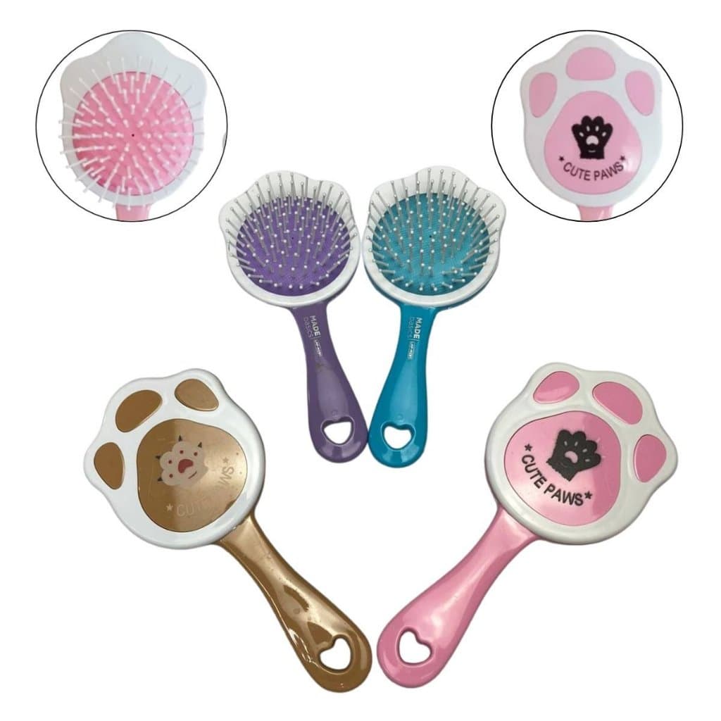 Escova de Cabelo Infantil Patinha com Cerdas Macias Desembaraçante Ergonômica para Crianças