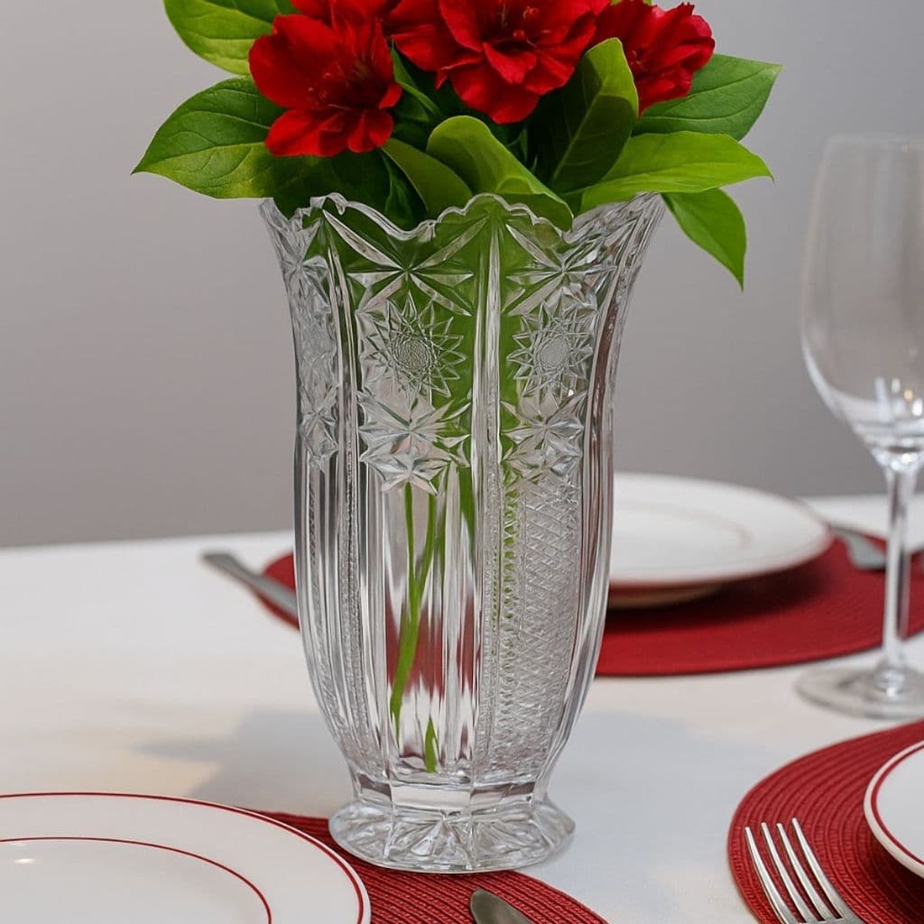 Kit com 06 Vaso Transparente Enfeite de Mesa Para Sala de Estar Escritório