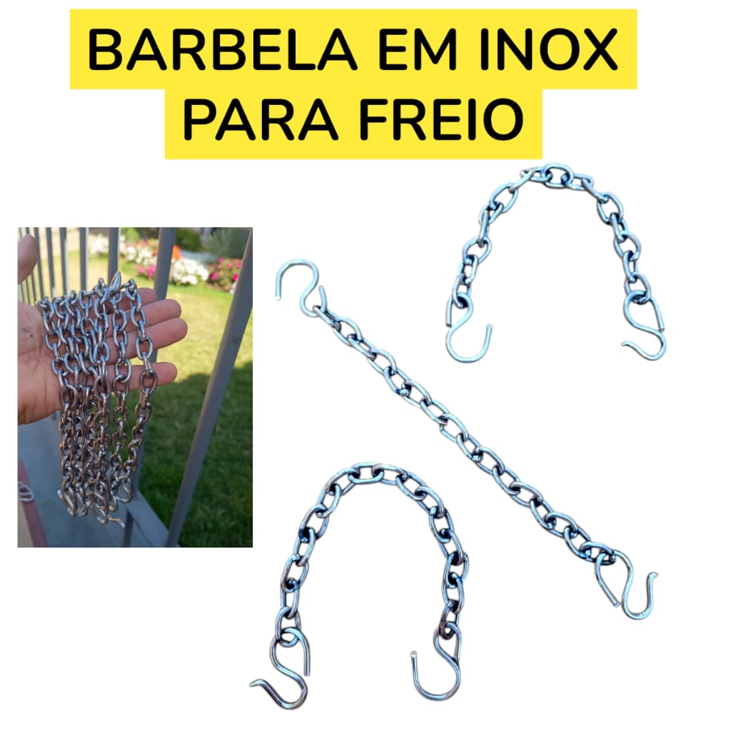 Barbelas De Freio Para Cavalo Em Aço Inox Não Enferruja
