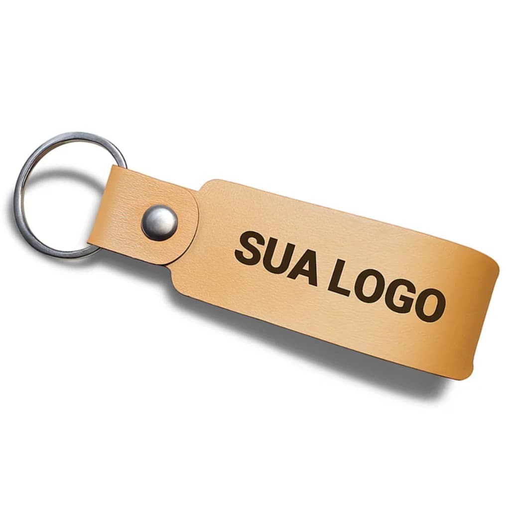 30 Chaveiro De Couro Personalizado Com Sua Logomarca